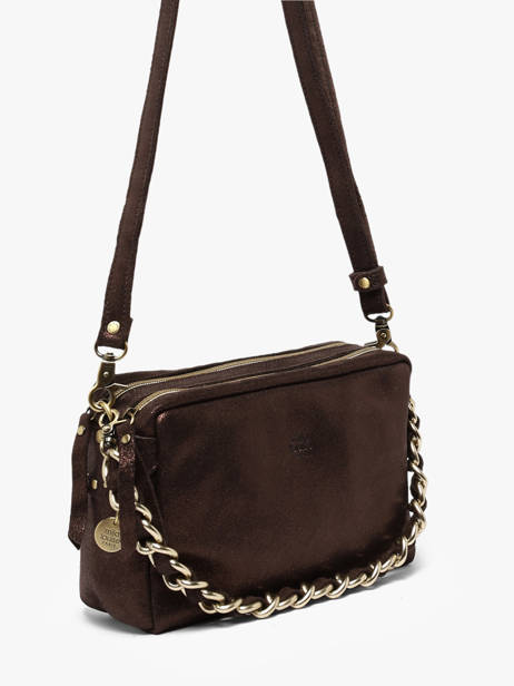 Sac Bandoulière Mama Cuir Mila louise Marron vintage 23673X vue secondaire 1
