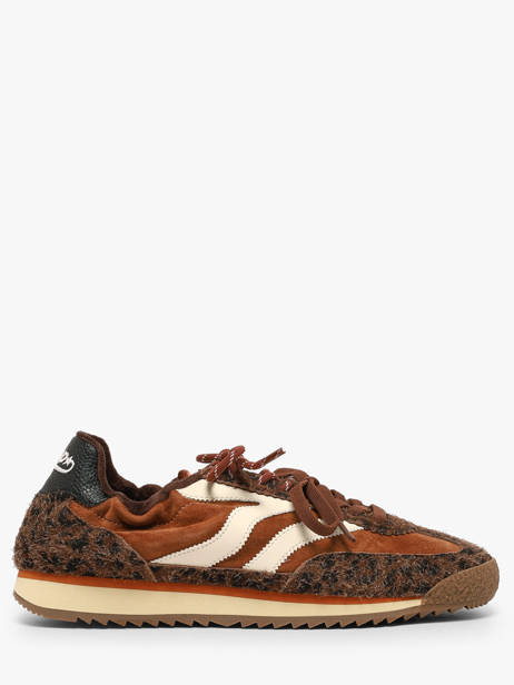 Sneakers Utah En Cuir Mrp star Marron women 3