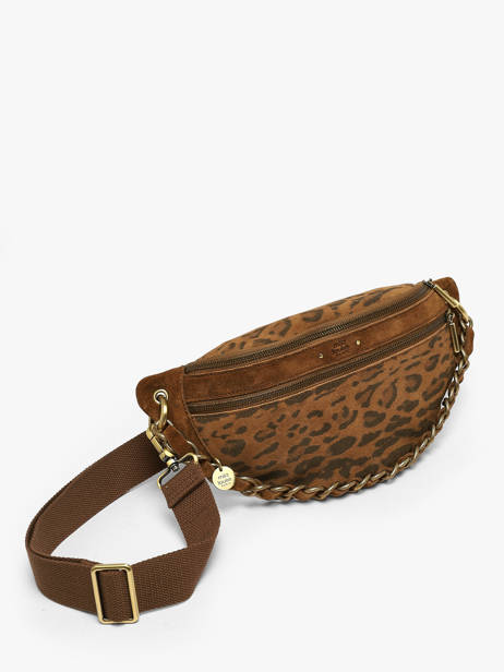 Sac Banane Cuir Mila louise Marron vintage 23689PA1 vue secondaire 1