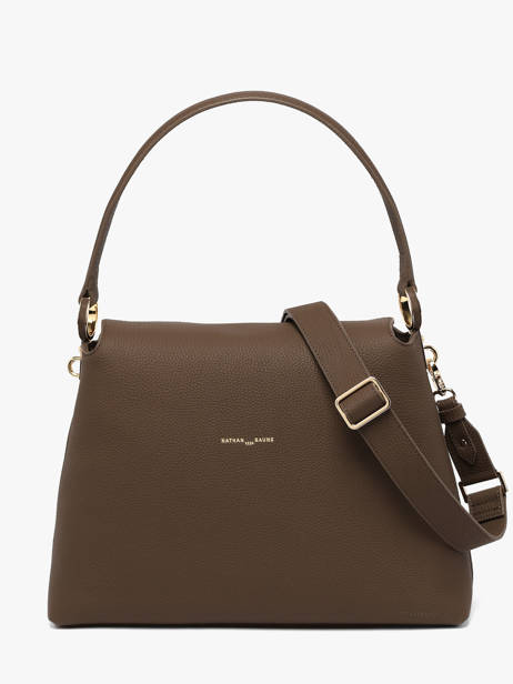 Sac Porté épaule Camelia Cuir Nathan baume Marron eden 5 vue secondaire 4