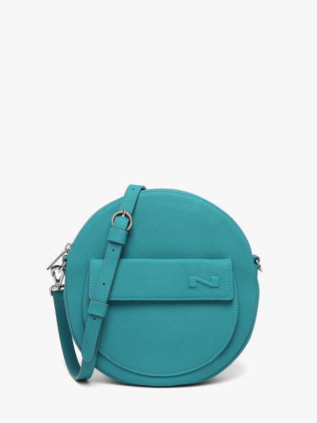 Sac Bandoulière Dorine Cuir Nathan baume Bleu nathan 32PO