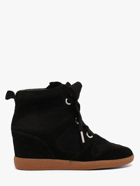 Wedge Sneakers In Leather Steve madden Black women 11005881