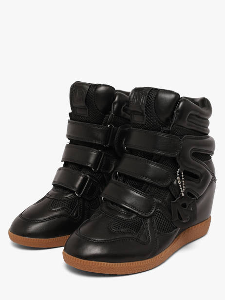 Sneakers Talon Compensé Mavis En Cuir Steve madden Noir women 11005696 vue secondaire 1