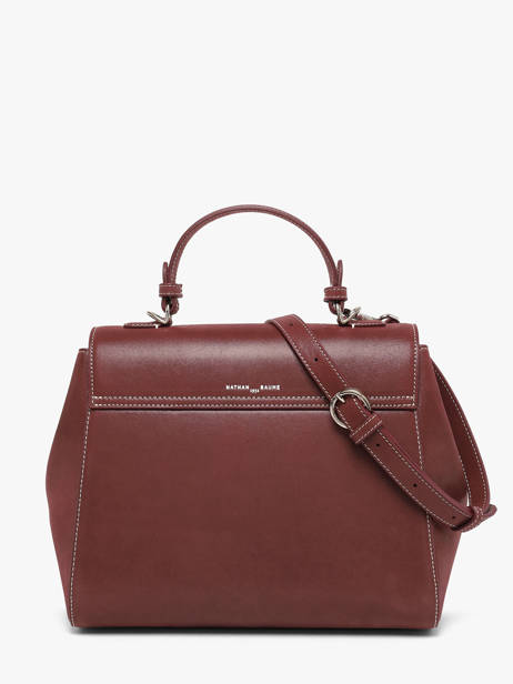Sac Porté Main Dynasty Cuir Nathan baume Rouge dynasty 1NG vue secondaire 4