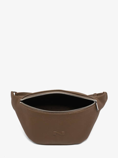 Sac Banane Large Derby Bis Cuir Nathan baume Marron n city 22 vue secondaire 3