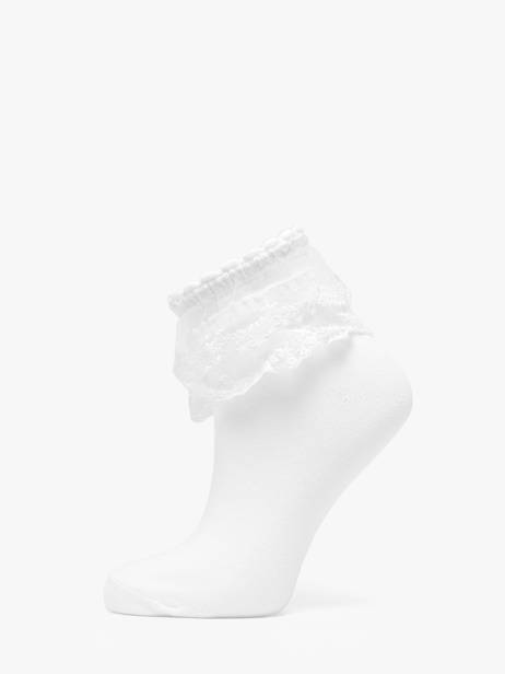 Chaussettes Pieces Blanc socks women 17140916