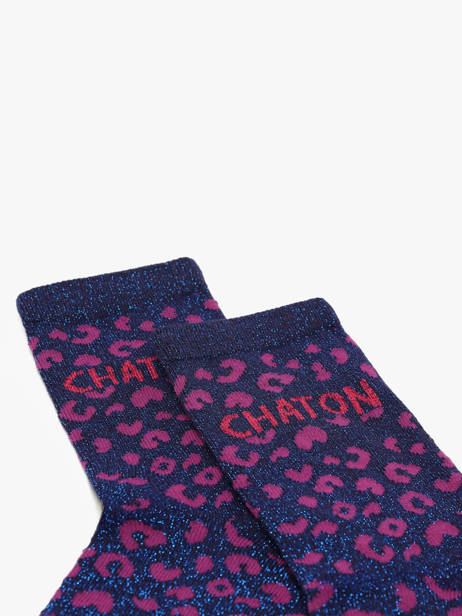 Chaussettes Pieces Multicolore socks women 17163852 vue secondaire 1
