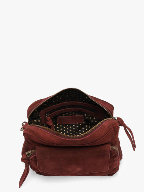 Leather Crossbody Bag Naina Pieces Red naina 17100639 other view 2