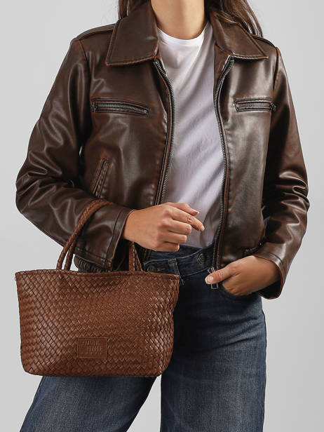 Crossbody Bag Lisbonne Leather Basilic pepper Brown lisbonne BLIS01 other view 1