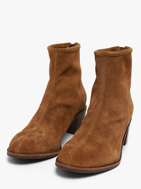 Heeled Boots In Leather Mam'zelle Brown women CSIUY53 other view 1