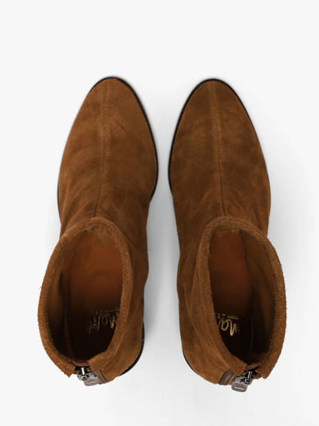 Heeled Boots In Leather Mam'zelle Brown women CSIUY53 other view 3