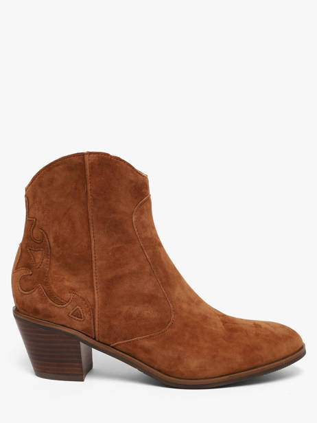 Heeled Boots In Leather Mam'zelle Brown women CSGGF41