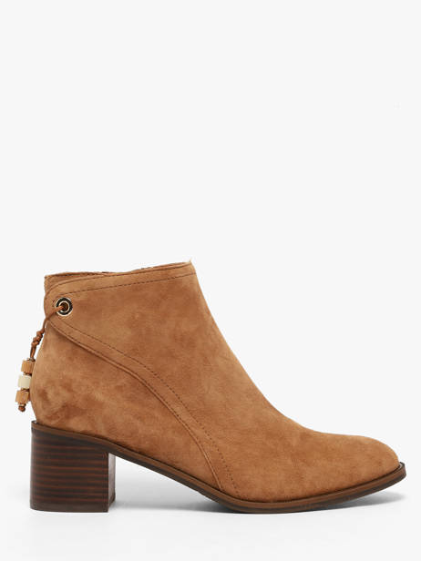 Bottines à Talon En Cuir Mam'zelle Beige women CSIUY55