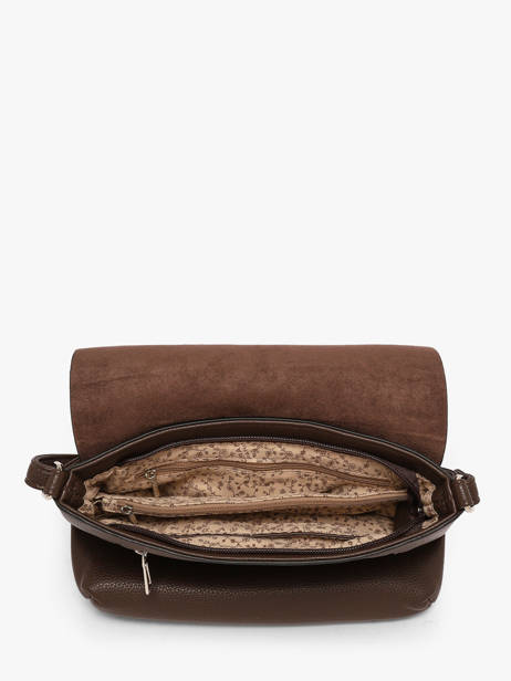 Vintage Crossbody Bag Flora & co Brown grained F8044 other view 1