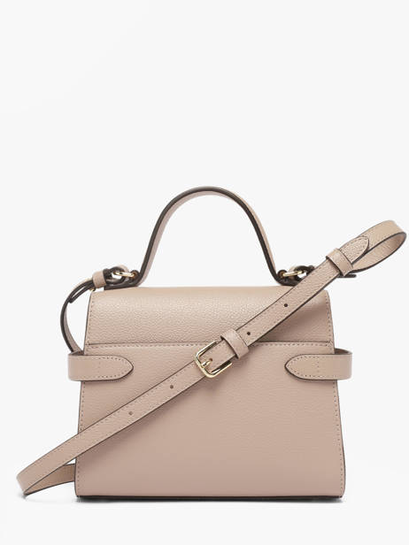Sac Bandoulière S Double Rabat Emilie Cuir Grainé Le tanneur Beige emily TEMI1006 vue secondaire 5