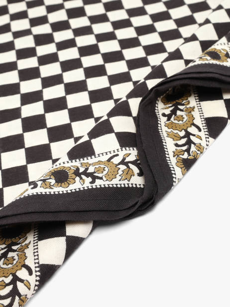 Grand Foulard Checks 100x100 Byzantine Noir foulard CHE vue secondaire 2