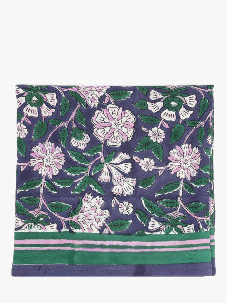 Grand Foulard Carthage 100x100 Byzantine Bleu foulard CAR vue secondaire 1