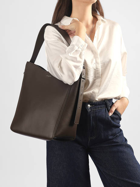 Sac Hobo M Céleste En Cuir Lisse Le tanneur Marron celeste TLES1410 vue secondaire 1