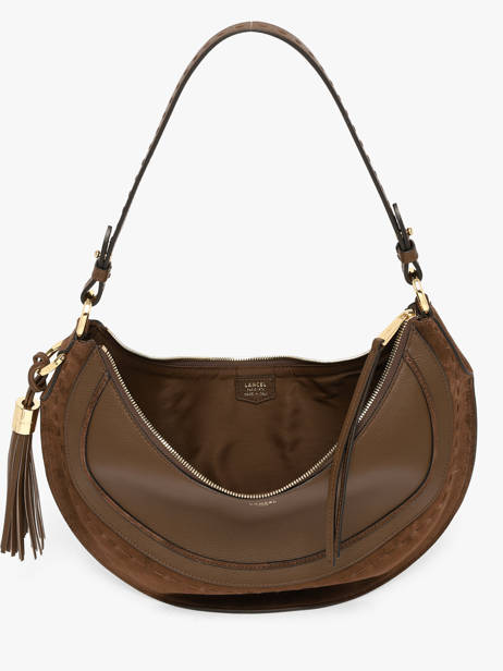 Medium Leather Hobohème Hobo Bag Lancel Brown hoboheme A14219 other view 3