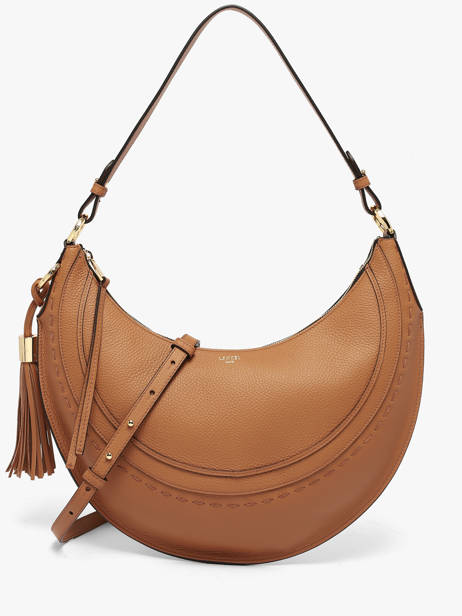 Medium Leather Hobohème Hobo Bag Lancel Brown hoboheme A14217