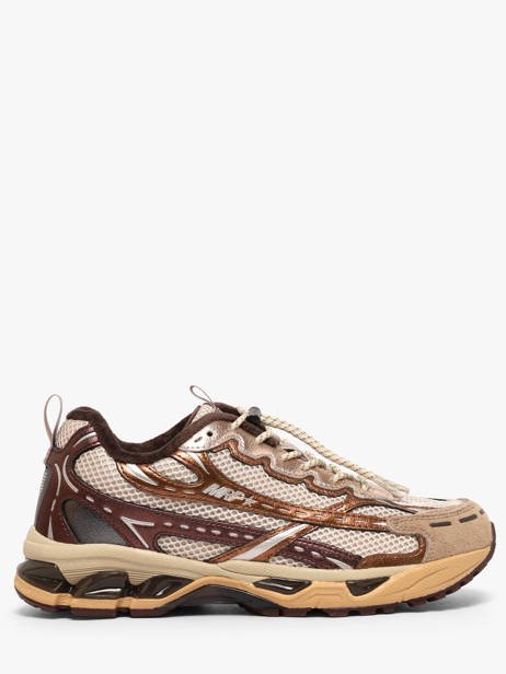 Sneakers In Leather Mrp star Beige women V14