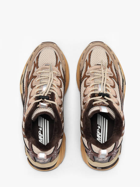 Sneakers In Leather Mrp star Beige women V14 other view 3