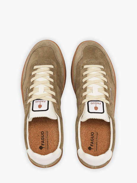 Sneakers In Leather Faguo Green men 26CG0203 other view 3