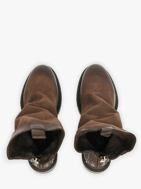 Boots In Leather Metisse Brown women MA1024 other view 3