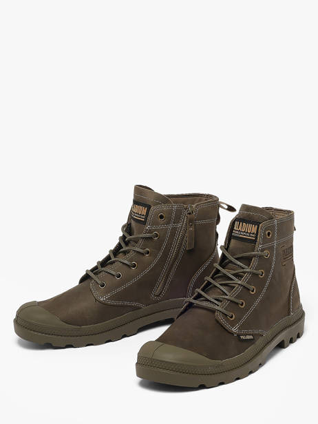 Boots In Leather Palladium Green men 79502308 other view 1