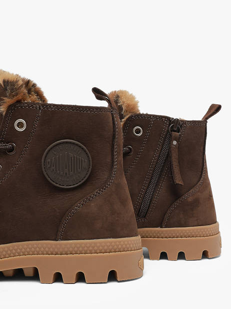 Bottines Neige Et Froid En Cuir Palladium Marron women 94979249 vue secondaire 2