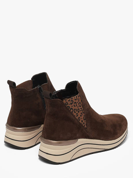 Platform Sneakers In Leather Remonte Brown women 25 other view 2
