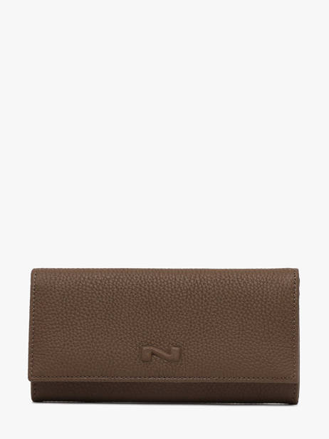 Leather N City Continental Wallet Nathan baume Brown original n 185N
