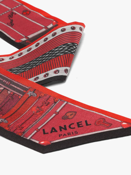 Foulard Lancel Rouge charms A14338 vue secondaire 1