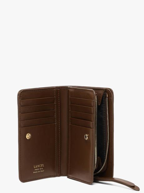Leather Origami Wallet Lancel Brown origami A13423 other view 1
