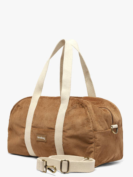 Sac Porté épaule Velours Velours Côtelé Hindbag Marron velours V vue secondaire 1