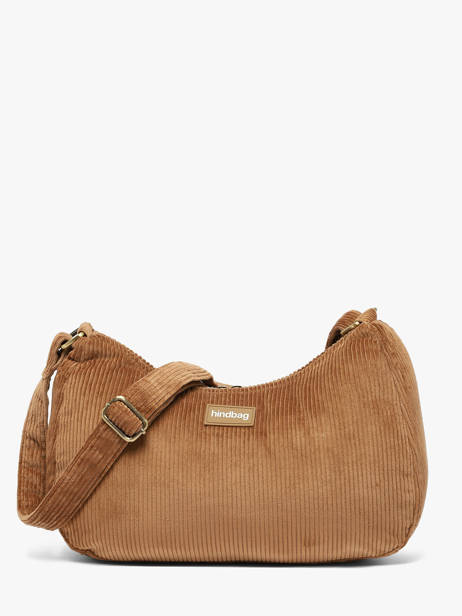 Sac Bandoulière Rosa Velours Côtelé Hindbag Marron velours V