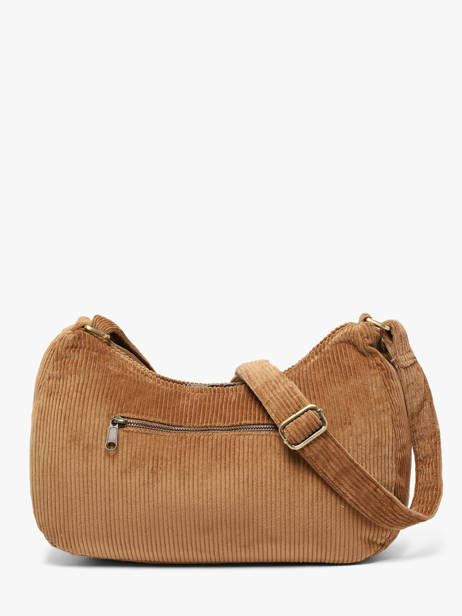 Sac Bandoulière Rosa Velours Côtelé Hindbag Marron velours V vue secondaire 3