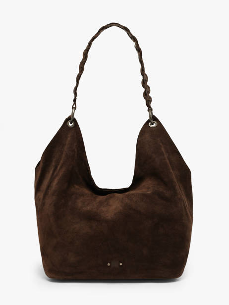 Shoulder Bag Leather Biba Brown leather ENO1L