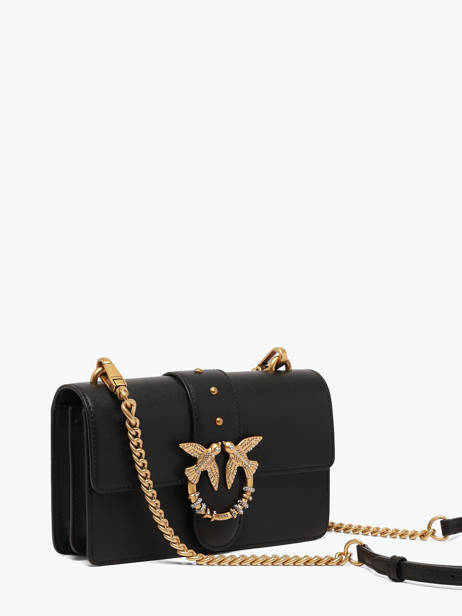 Sac Bandoulière Mini Love One Cuir Pinko Noir love bag icon 7071A0F1 vue secondaire 1