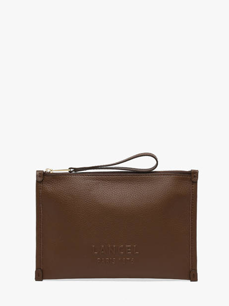 Leather Jour Pouch Lancel Brown jour A13174