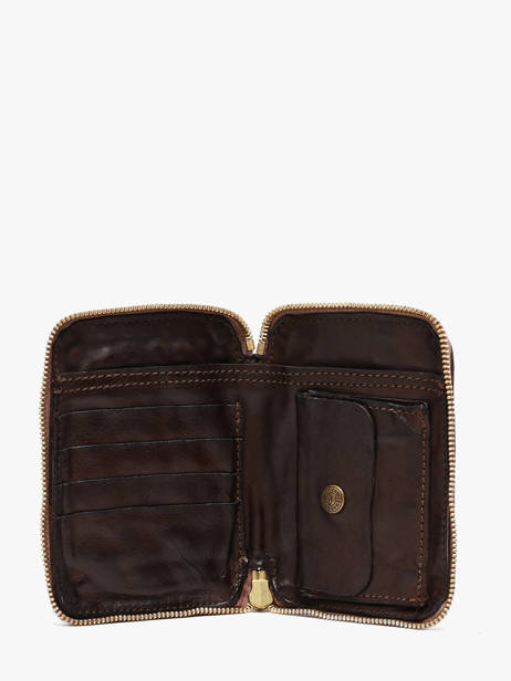 Porte-monnaie Zippée Tosca Cuir Campomaggi Marron poppi 2060ND vue secondaire 3