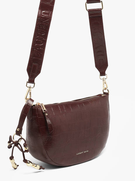 Sac Bandoulière Lauren Effect Croco Laurent david Rouge ld bags 709 vue secondaire 2