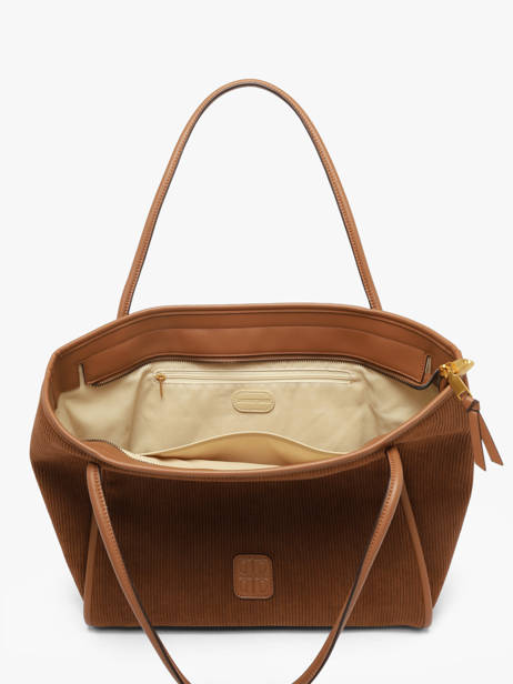 Sac Shopping Verona Velours Côtelé Laurent david Marron ld bags 111 vue secondaire 3