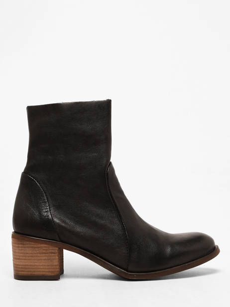 Heeled Boots In Leather Aliwell Black women A220003