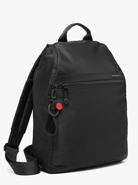 Large Vogue Backpack In Recycled Polyester Hedgren Black inner city upgrade HIC11L other view 2