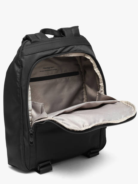 Large Vogue Backpack In Recycled Polyester Hedgren Black inner city upgrade HIC11L other view 3