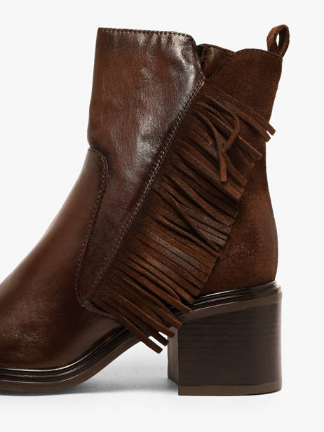 Heeled Boots In Leather Mjus Brown women L39218 other view 2