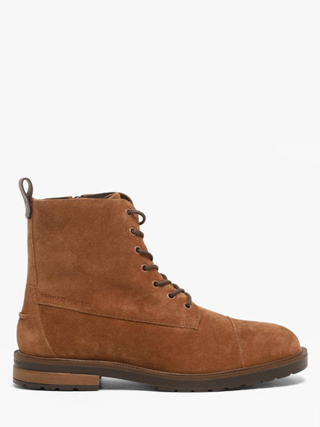 Bottines En Cuir Tommy hilfiger Marron men 5964GVQ