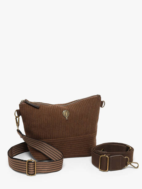 Shoulder Bag Velours Le voyage en panier Brown velours AHP304 other view 2