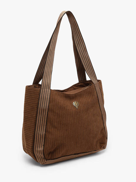 Shoulder Bag Velours Le voyage en panier Brown velours AHP308 other view 2